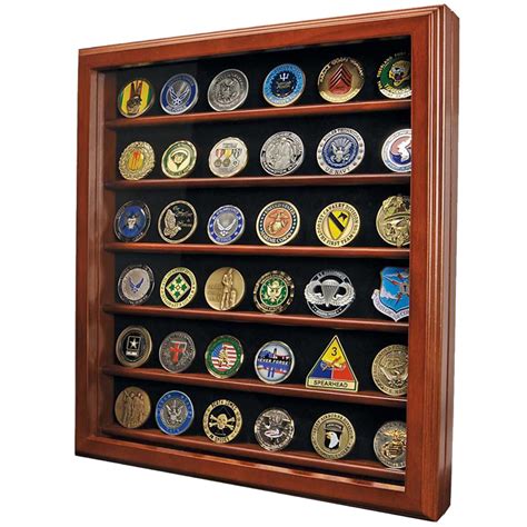 Challenge Coin Wall Display - American Legion Flag & Emblem