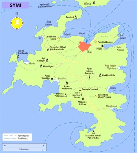 Symi tourist map - Ontheworldmap.com