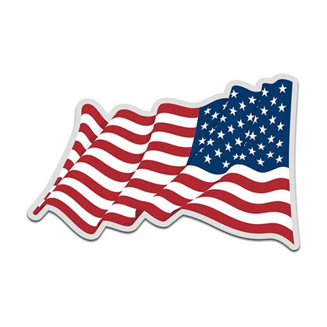 American Flag United States US USA Waving Reverse Decal Sticker (LH) V4 - Rotten Remains