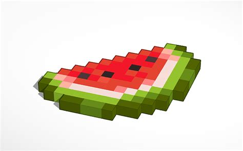 3D design Minecraft Melon Slice | Tinkercad