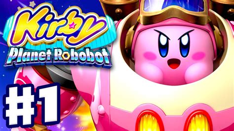 Kirby Planet Robobot - Gameplay Walkthrough Part 1 - Area 1: Patched Plains! (Nintendo 3DS ...