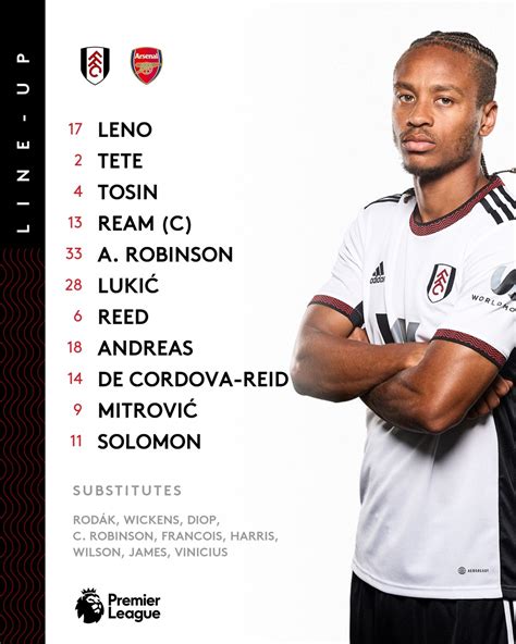 Fulham Football Club on Twitter: "TEAM NEWS! 🚨 #FULARS https://t.co ...