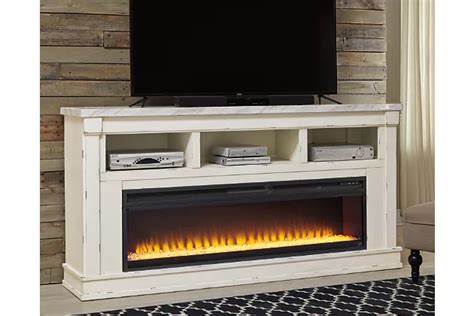 Becklyn 74" TV Stand with Electric Fireplace | Ashley