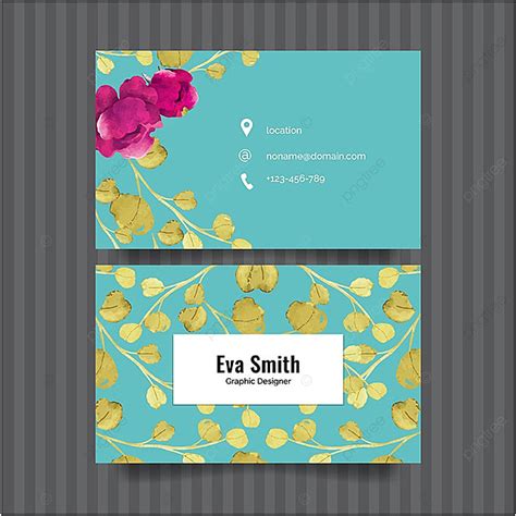 Watercolor Flower Business Card Template for Free Download on Pngtree