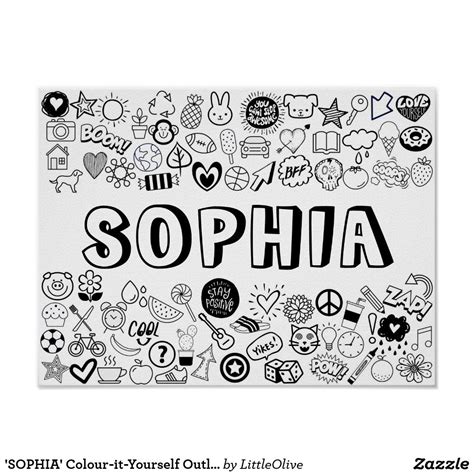 Printable Coloring Pages For A Name Sophia