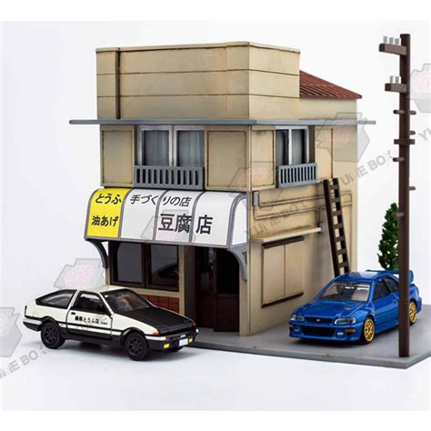 Initial D Tofu Shop with Lights Diorama Display | 164🅼🅾🅳🅴🅻.com – 164model