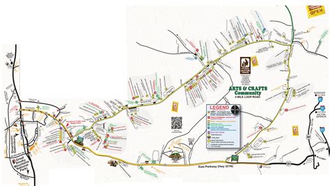 Gatlinburg Arts And Crafts Community Map - artqsd