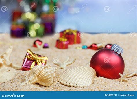 Beach Christmas Decorations Stock Image - Image: 20632211