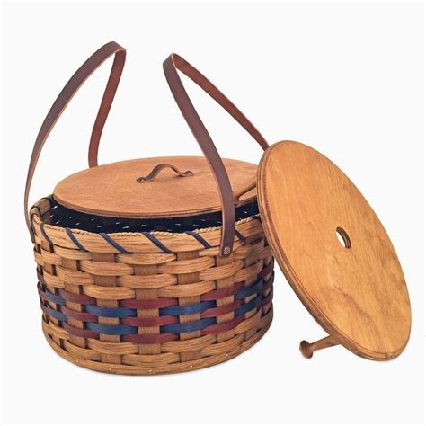 Double Pie Carrier Basket | Amish Woven Two-Pie Basket w/Tray & Lid ...