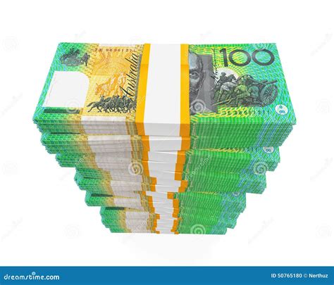 Stacks of 100 Australian Dollar Banknotes Stock Illustration - Illustration of dollar, note ...