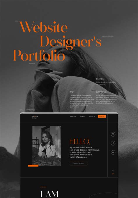 PORTFOLIO WEBSITE DESIGN on Behance