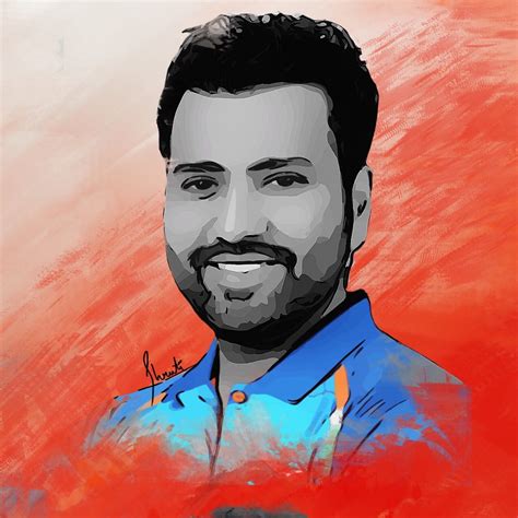 Rohit Sharma fan art | Cricket wallpapers, Amazing art painting, Fan art