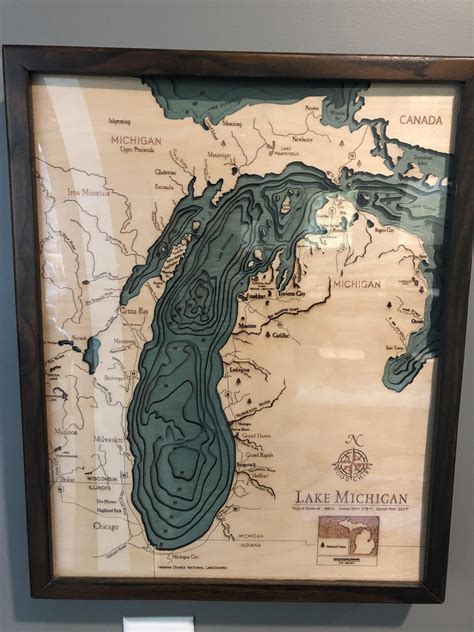 This 3D depth map of Lake Michigan : r/MapPorn