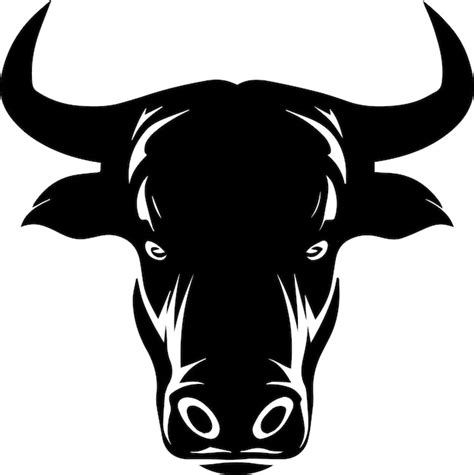 Premium Vector | Bull head vector silhouette 9