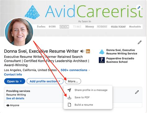 How to save as pdf file linkedin profile - lessonslasopa