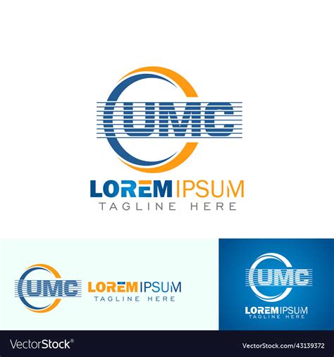 Umc monogram logo sign Royalty Free Vector Image