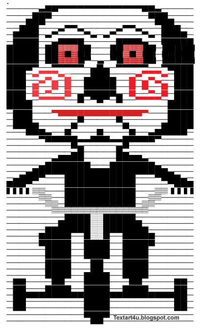 Billy The Puppet | Jigsaw Copy Paste Text Art | Cool ASCII Text Art 4 U