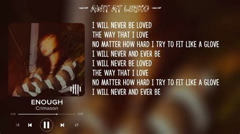 Enough (Lyrics) Crimason - YouTube