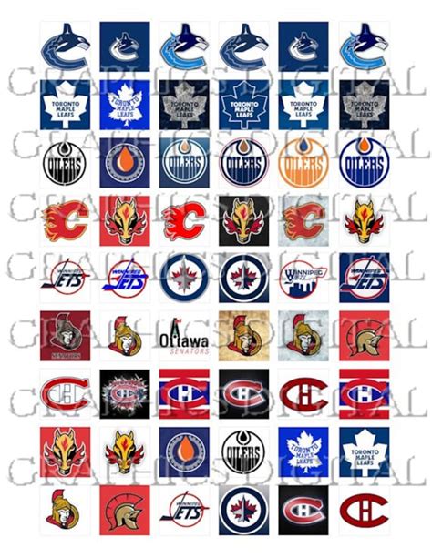 NATIONAL HOCKEY LEAGUE Canadian Hockey Logos sports Digital | Etsy