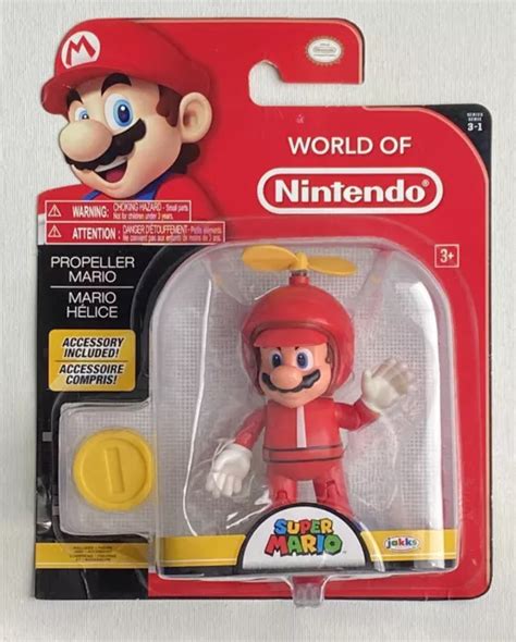 WORLD OF NINTENDO Super Mario Bros. Propeller Mario Figure Series 3-1 By Jakks $24.95 - PicClick