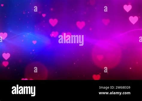 Beautiful Heart and Love On Colorful Background 3D Animation Footage 4K ...