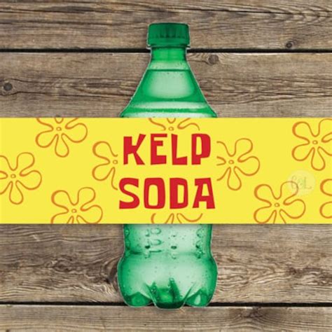 2-liter Diet Dr. Kelp Soda Spongebob Sea Drink Bottle Labels - Etsy