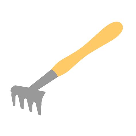 Farming tools vector on white background. Rake to cultivate the land ...