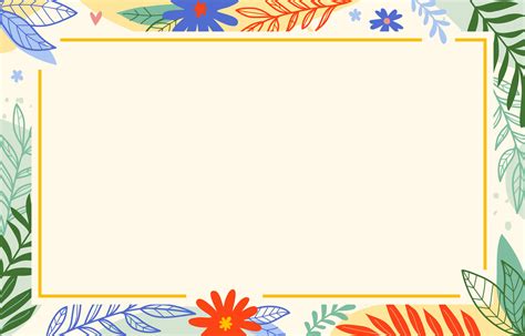 Background with Floral Elements Border 1437076 Vector Art at Vecteezy