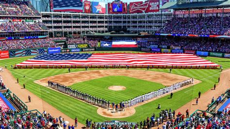 Opening Day At Globe Life Park – Poster - Canvas Print - Wooden Hanging Scroll Frame - Big Eagle