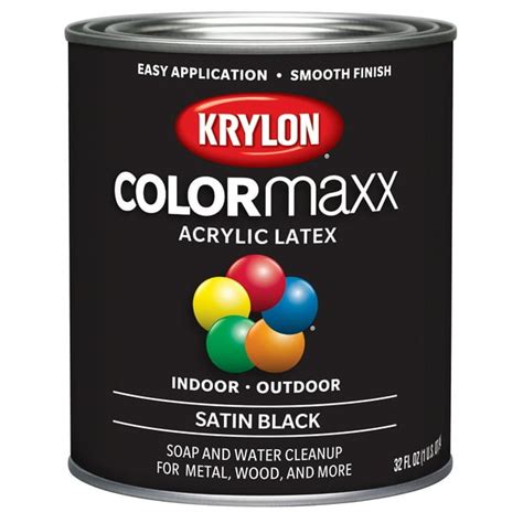 Krylon® COLORmaxx Brush On, Satin, Black, 1 Quart - Walmart.com - Walmart.com