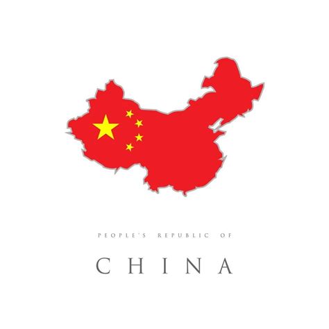 Download Peoples Republic of China Flag in Map Vector Illustration ...