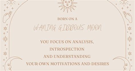 Born on a Waning Gibbous Moon: Personality Traits - THAT VERY NIGHT