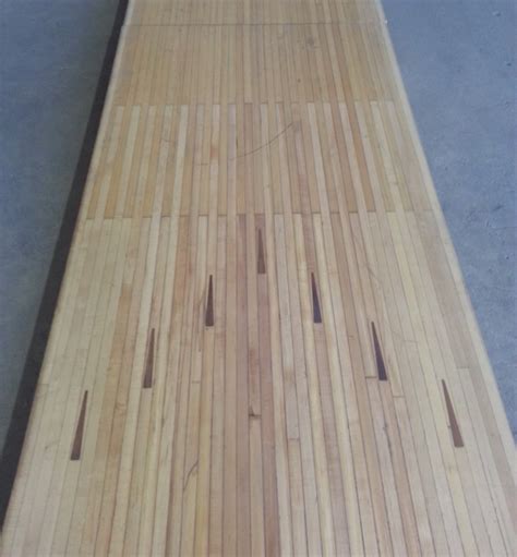 full length reclaimed bowling alley lane