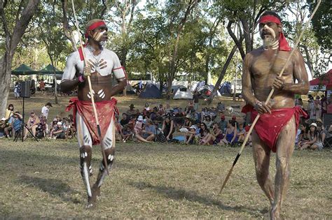 Hunters with spears | Laura Aboriginal Dance Festival | Australia | OzOutback