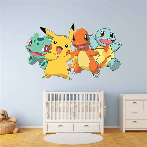 Pokemon Character Poster Wall Sticker Art Decal Mural - Blue Side Studio