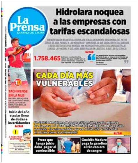 Periódico La Prensa de Lara (Venezuela). Periódicos de Venezuela ...