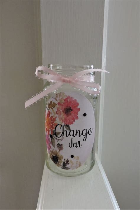 Glass Change Jar Pink Coin Jar Women's Gifts Kitchen - Etsy | Change jar, Coin jar, Jar