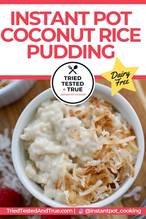 Instant Pot Coconut Rice Pudding - DAIRY FREE RICE PUDDING | Recipe | Rice pudding, Coconut rice ...