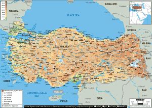 Turkey Map (Road) - Worldometer