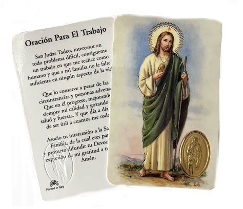 San Judas Tadeo Prayer Card oración Para El Trabajo - Etsy