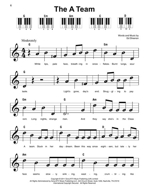 Ed Sheeran - The A Team sheet music