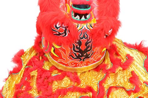 Lion dance costume Chinese lion costume - Red & Gold