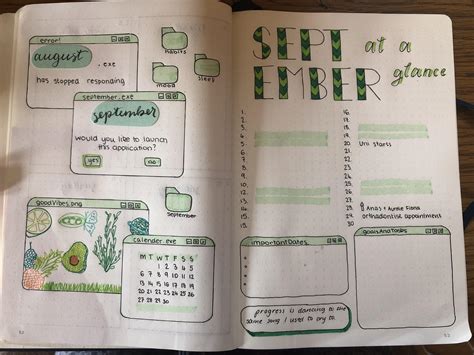 just finished my september cover page and im so happy with how it looks ...