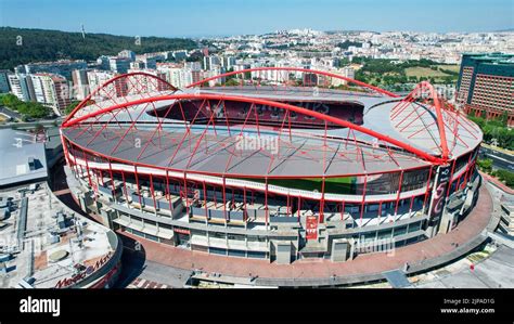 Aerial view of the Benfica Stadium home to the S.L. Benfica football ...