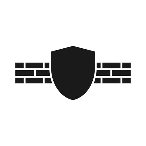 Firewall flat design black icon symbol 4759977 Vector Art at Vecteezy