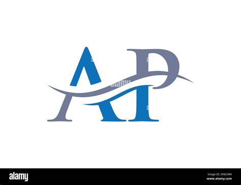 Initial AP letter business logo design vector template with minimal and ...