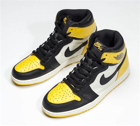 Air Jordan 1 Yellow Toe Black White AR1020-700 Release Date - SBD