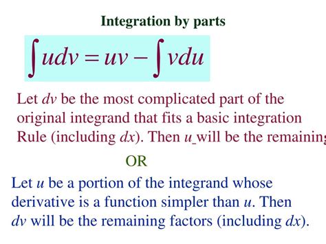 PPT - 8.1 Integration by parts PowerPoint Presentation, free download - ID:688218