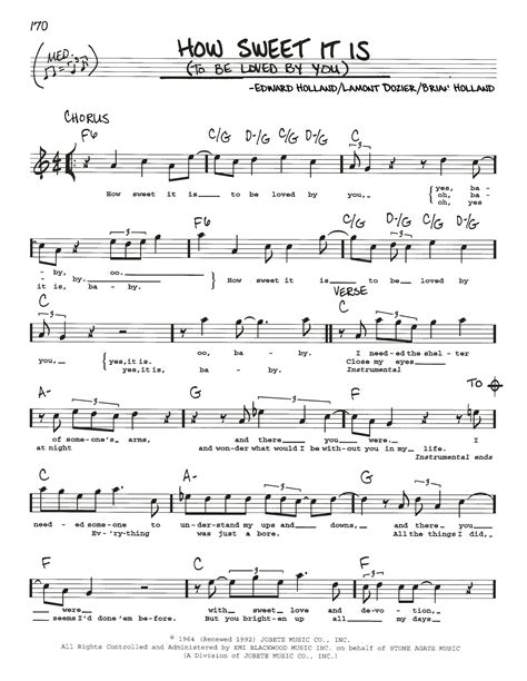 How Sweet It Is (To Be Loved By You) by Marvin Gaye Sheet Music for ...