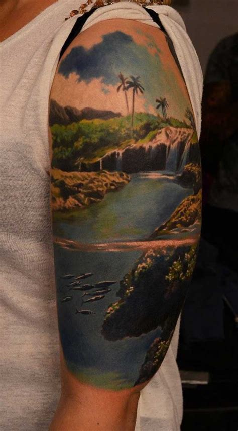 20 Scenic Landscape Tattoos - TattooBlend